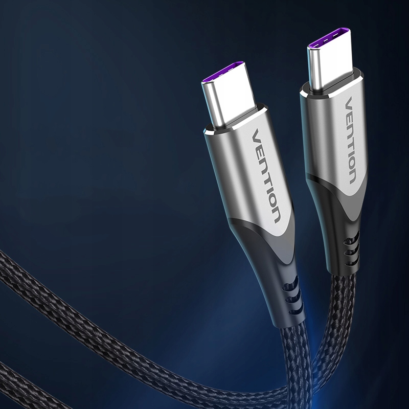 VENTION 2x USB Type-C PD100W 20V/5A QC4.0 FCP 2m Stan opakowania oryginalne