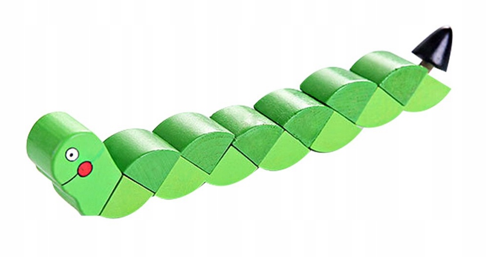 ЗМЕЯ ГОЛОВОЛОМКИ, ДЕРЕВЯННАЯ ИГРУШКА ДЛЯ ДЕТЕЙ ЦВЕТА