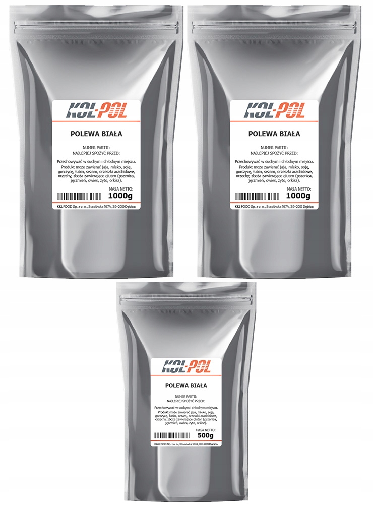 Bílá Poleva 2,5 kg Cukrářská rozpouštěcí miska na dezerty Kol-Pol