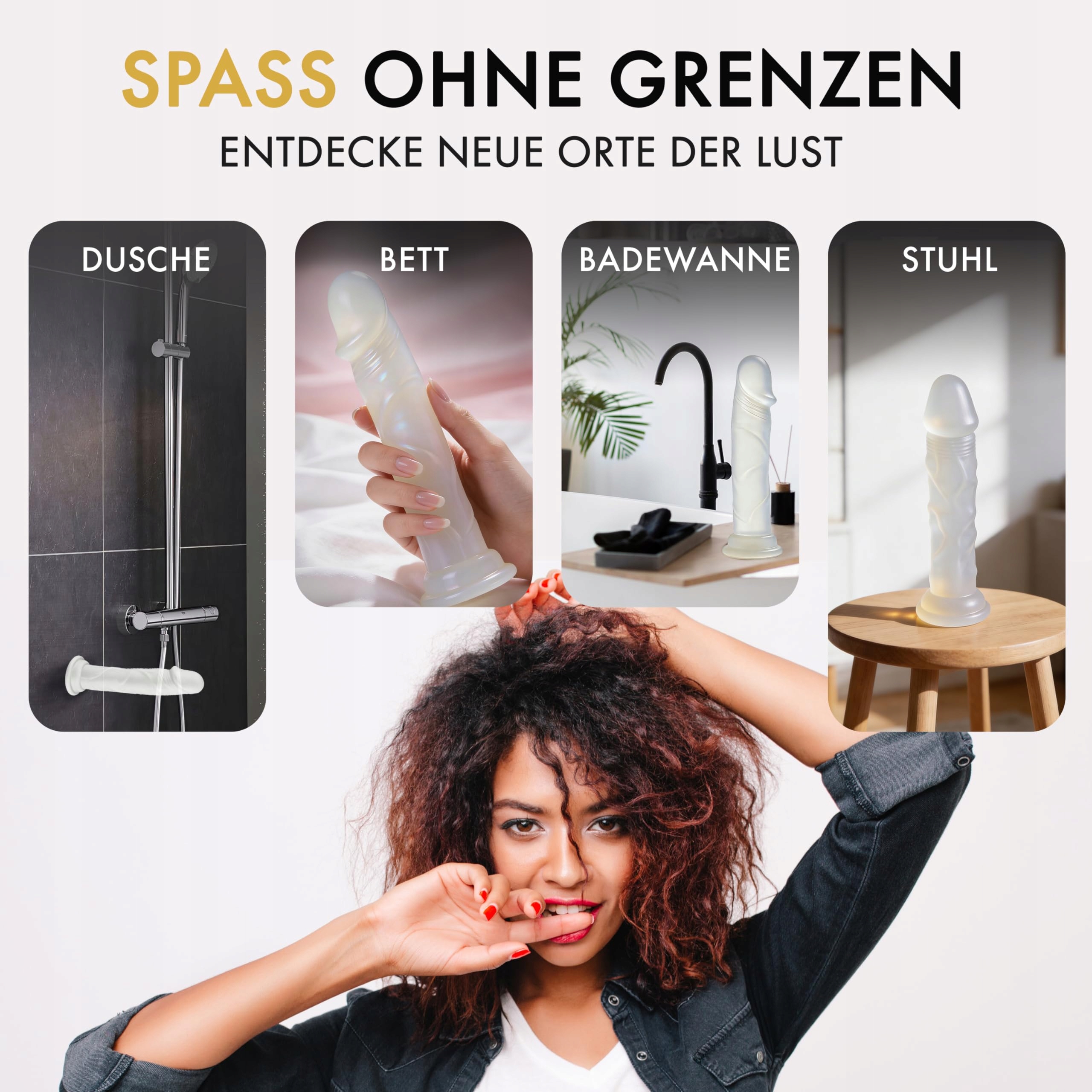 LIEBESFREUNDE Realistyczny Dildo 20 cm z Przyssawką Medyczny Silikon — miniatura 4