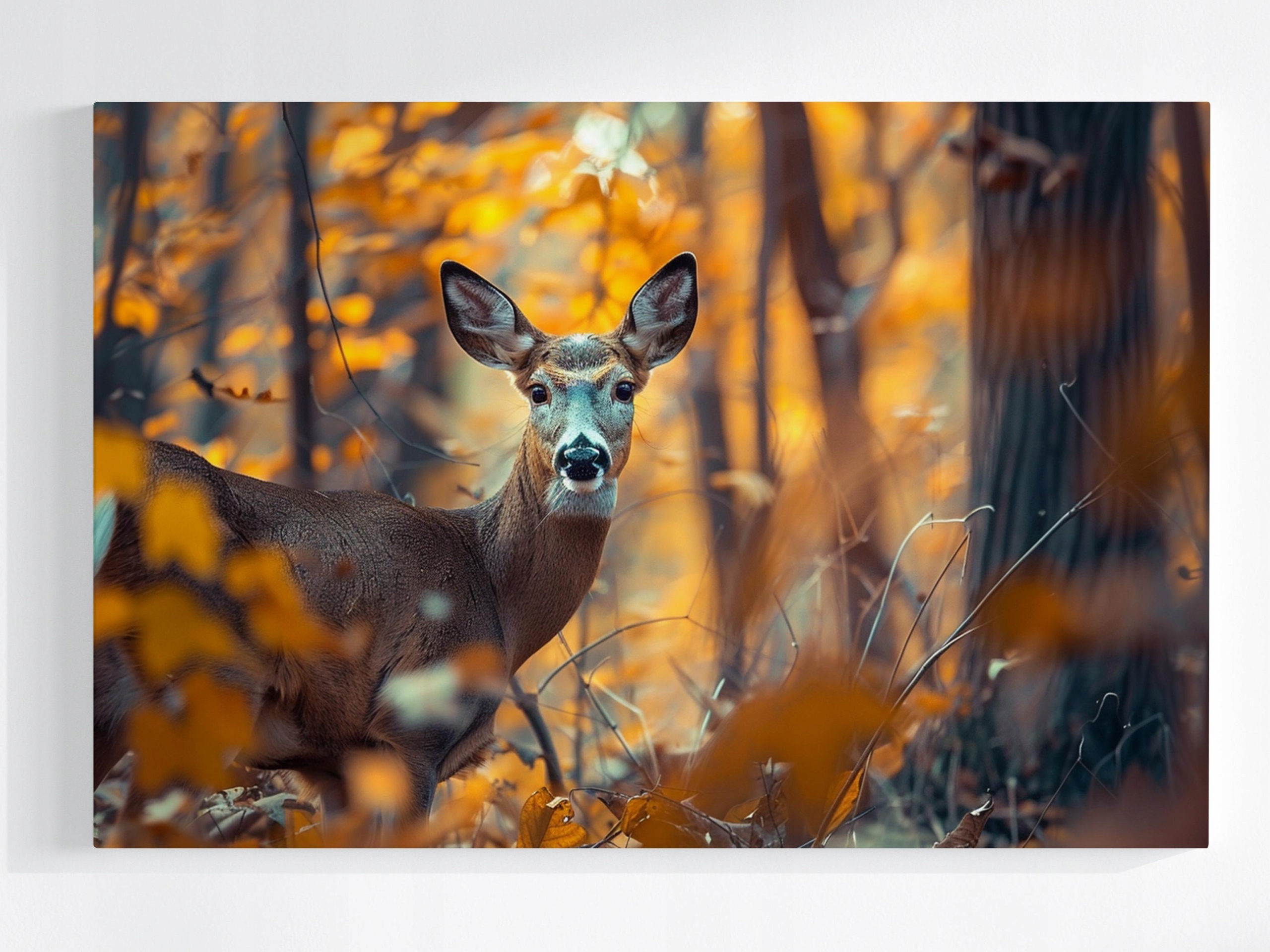 Obraz Na Plátně Canvas Zvíře Les Srnka Příroda Podzim 120x80
