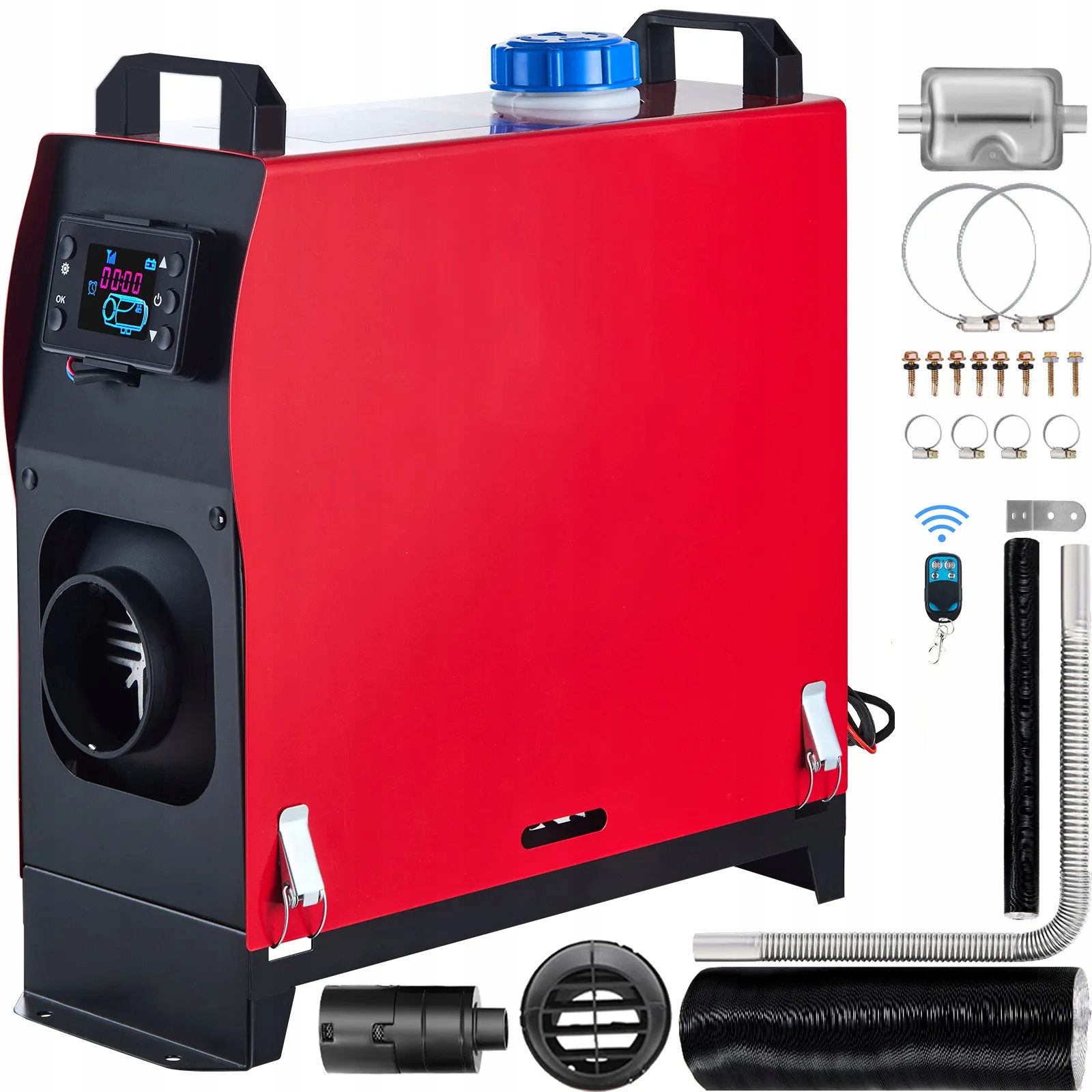 Parkovací Topení 5KW 12V Spalovací Ohřívač Do Auta LCD Dálkové Ovládání Tlumič