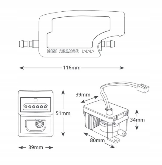 Pompka skroplin kondensatu Mini Orange ASPEN FP2212 Kod producenta FP2212