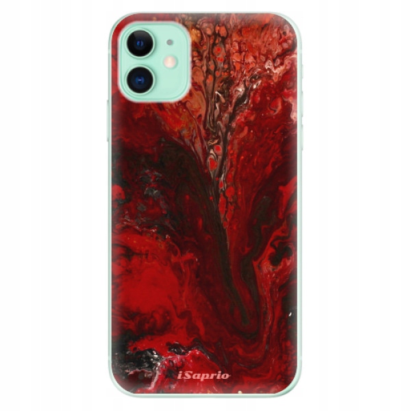 Silikonowe etui iSaprio RedMarble 17 do iPhone 11