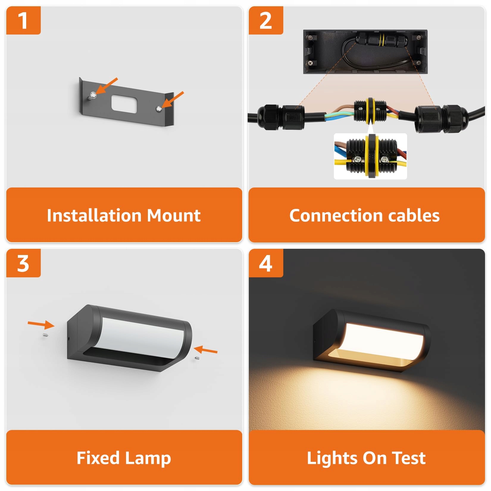 K-BRIGHT Lampa Zewnętrzna LED 18W IP65 Wodoodporna Do Ogrodu i Tarasu — miniatura 8