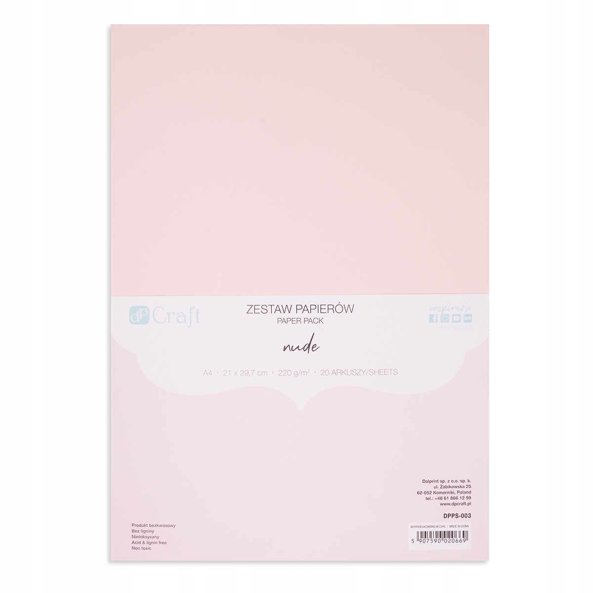 

Zestaw papierów 220g nude/cielisty A4 20 arkuszy