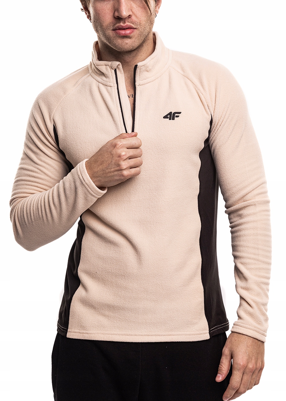 Polar Męski 4F Rozsuwana Zamek 1/3 Bluza Polarowa 4FWarm Sportowa r. S