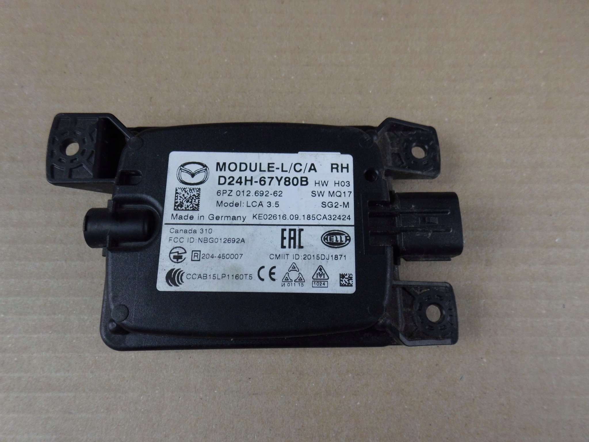 Mazda CX3 sensor sensor martwego pola punktu right D24H67Y80B