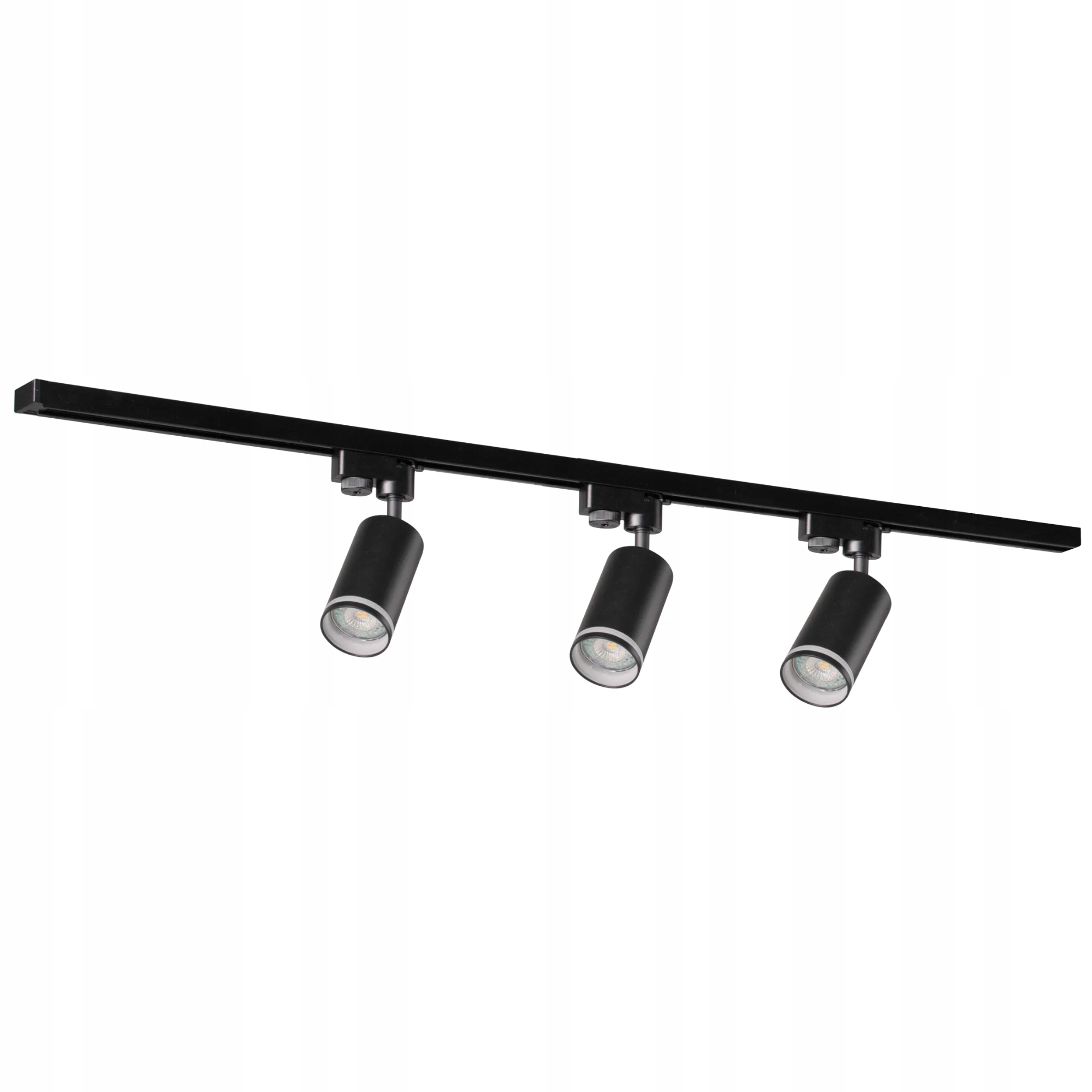 Sada stropních kolejnic 1 m 3 kusy reflektorů kulatý černý Polux