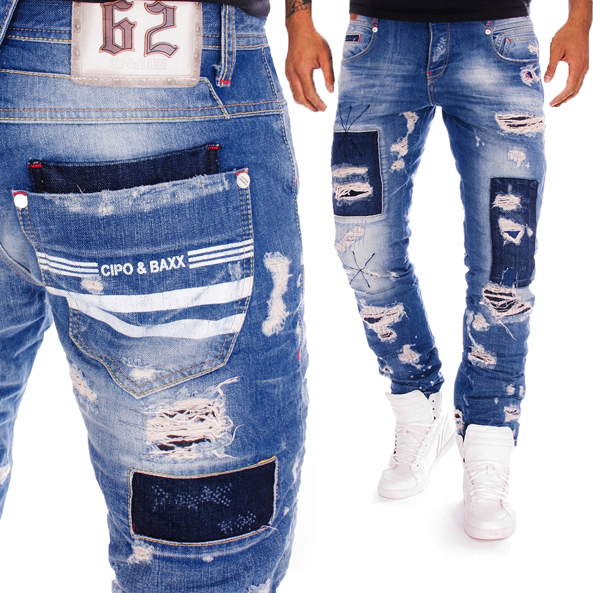 

Spodnie Cipo Baxx Jeansy Męskie Street Style