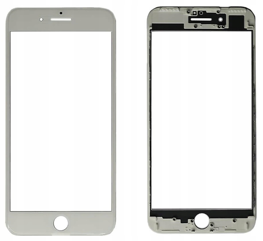 Szybka SZYBA z klejem OCA RAMKA IPHONE 7+ biała