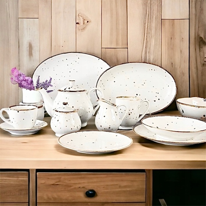 Alumina Serwis Obiadowy XXL 12os Filiżanki komplet zestaw porcelana Premium