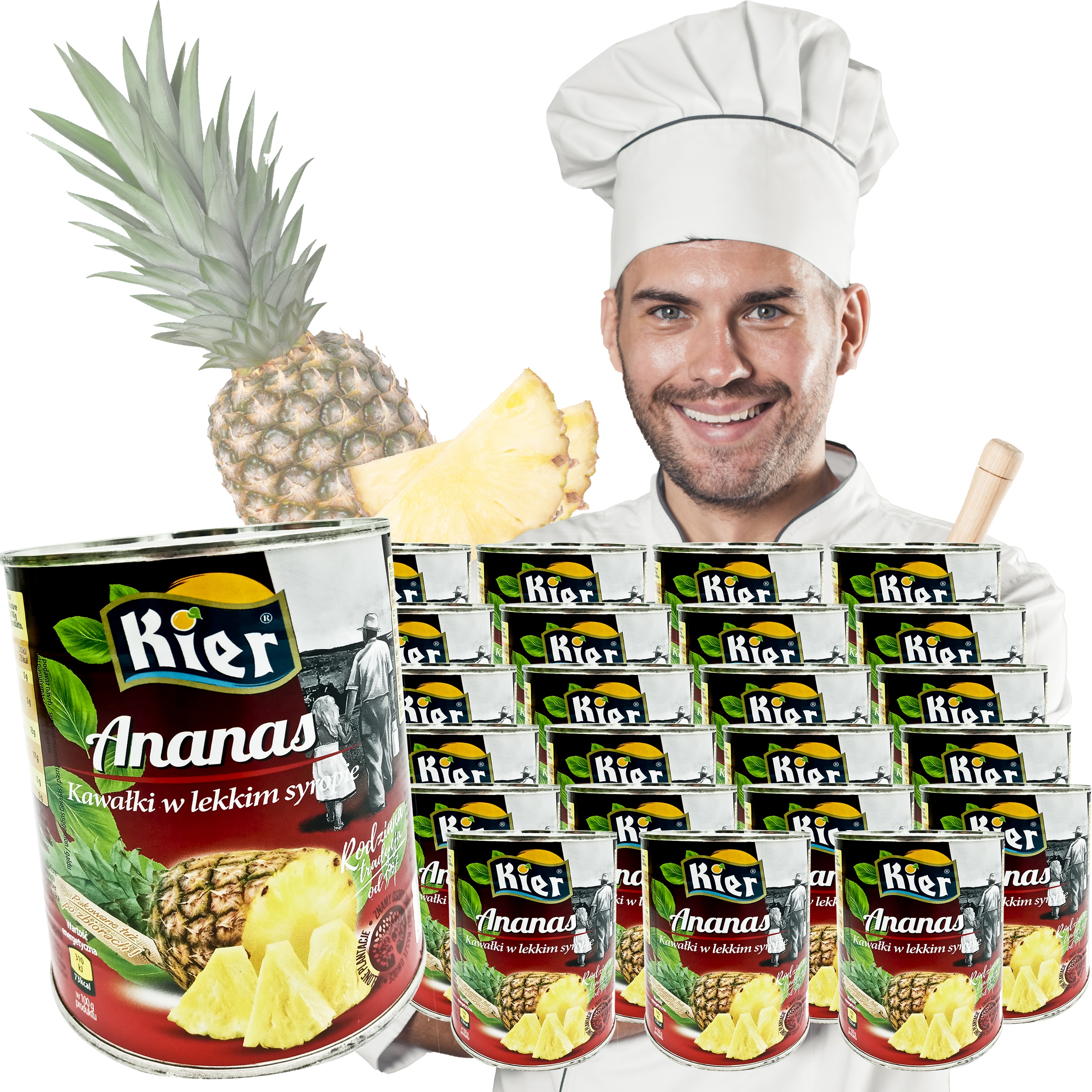 Levně Ananasové Kousky V Lehkém Sirupu 24 X 565 G Kier