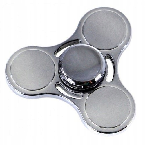 

Hand Spinner potrójny metalowy srebrny