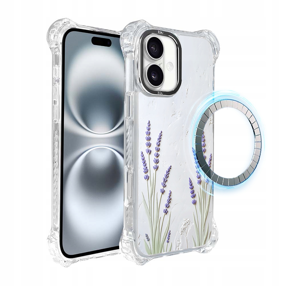 Pouzdro pro iPhone 16 Ibizu DropGuard Ultra s MagSafe, provensálská levandule