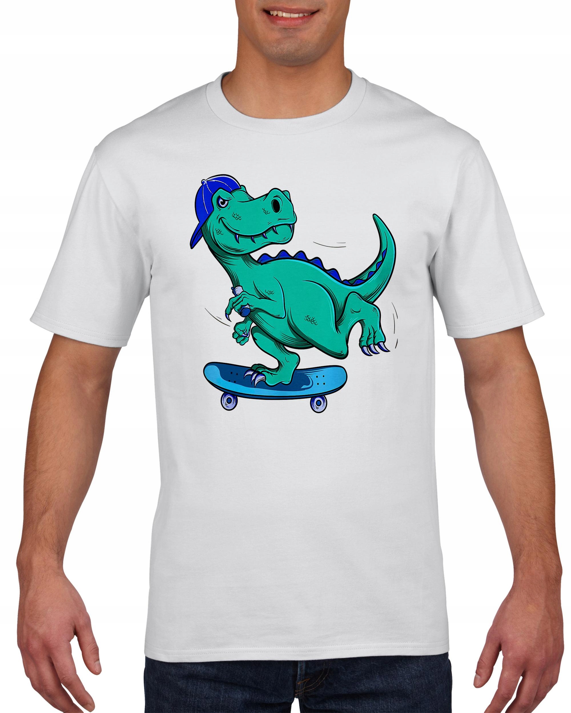 

Koszulka męska Dinozaur Na Deskorolce S