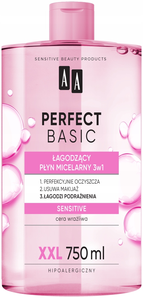 AA Perfect Basic łagodzący płyn micelarny 3W1 750ml