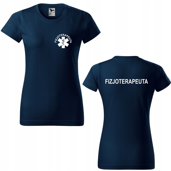 

Damska koszulka z nadrukiem Fizjoterapeuta XL 02