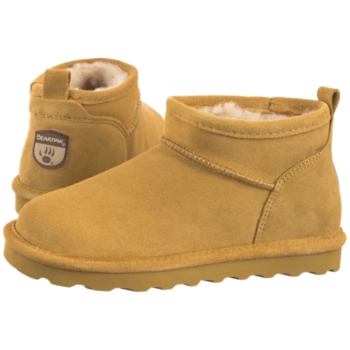 Dámské zateplené Kotníkové Boty Bearpaw Shorty Mustard 3049W Béžové