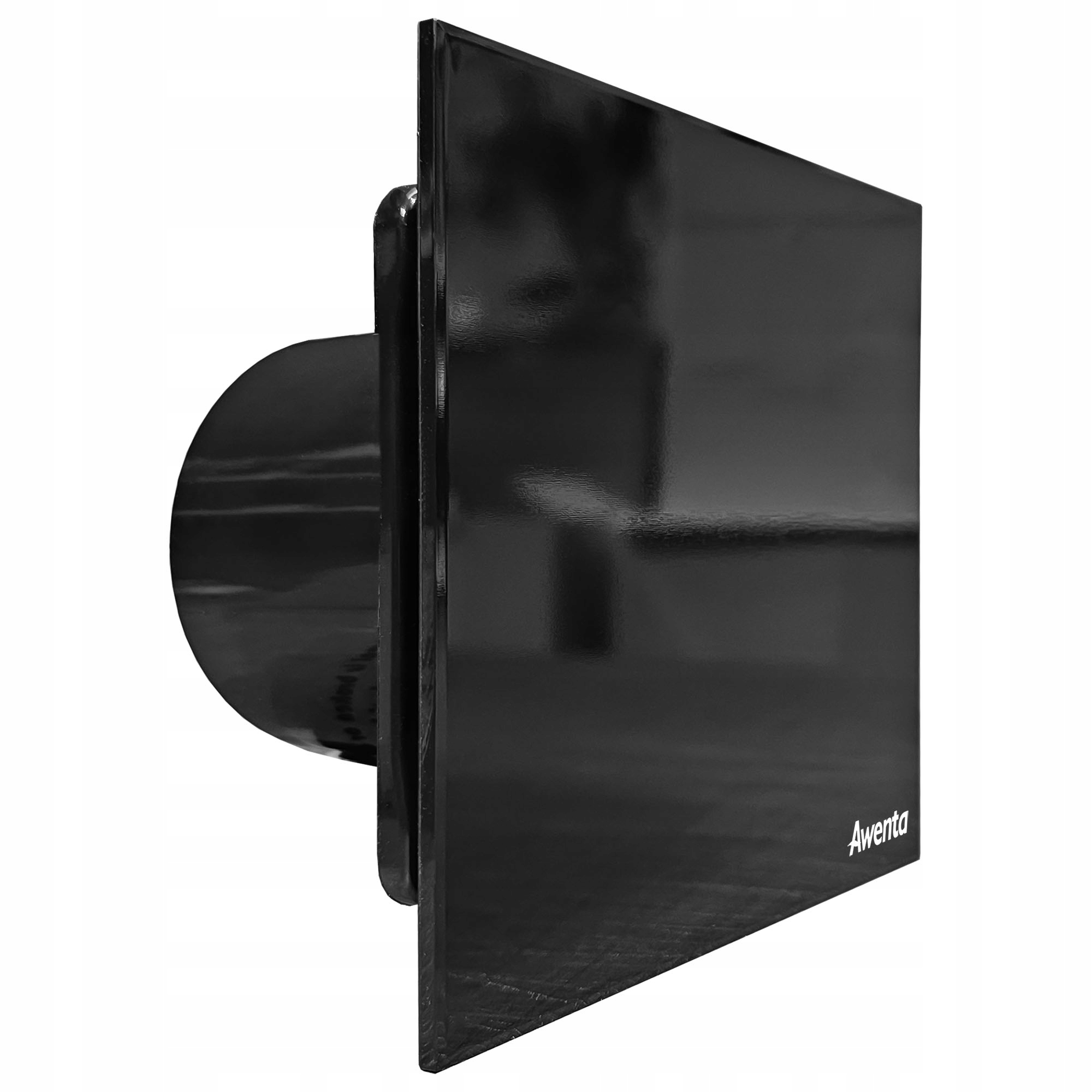 Koupelnový ventilátor KWS100T s panelem PTCB100P černý System+ 100 mm