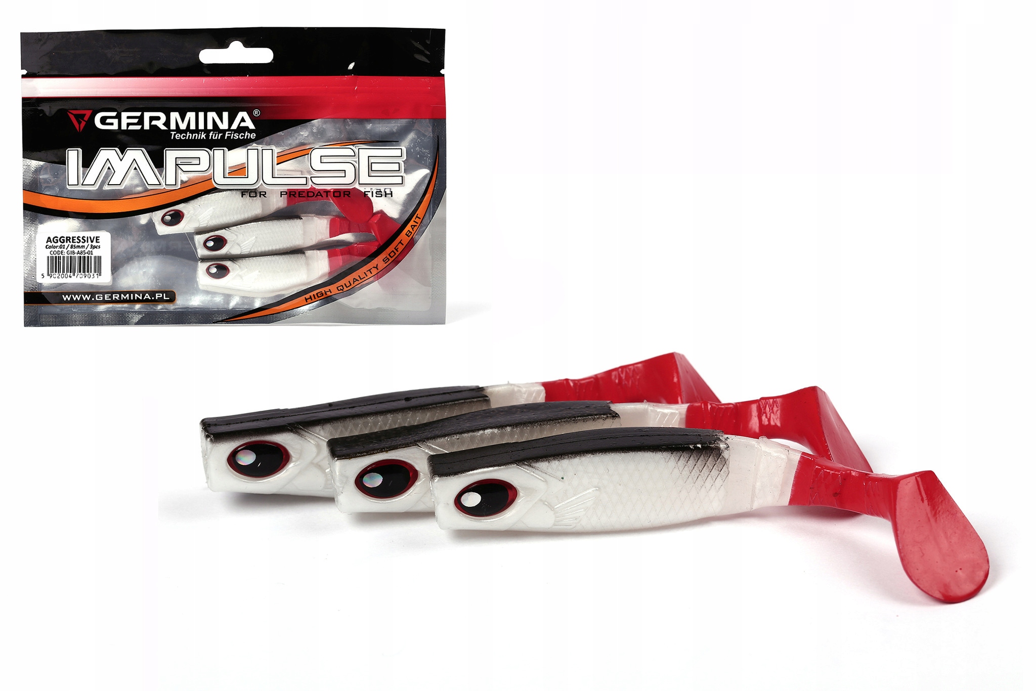 Zestaw 3 Gum Germina Impulse Aggressive 65mm