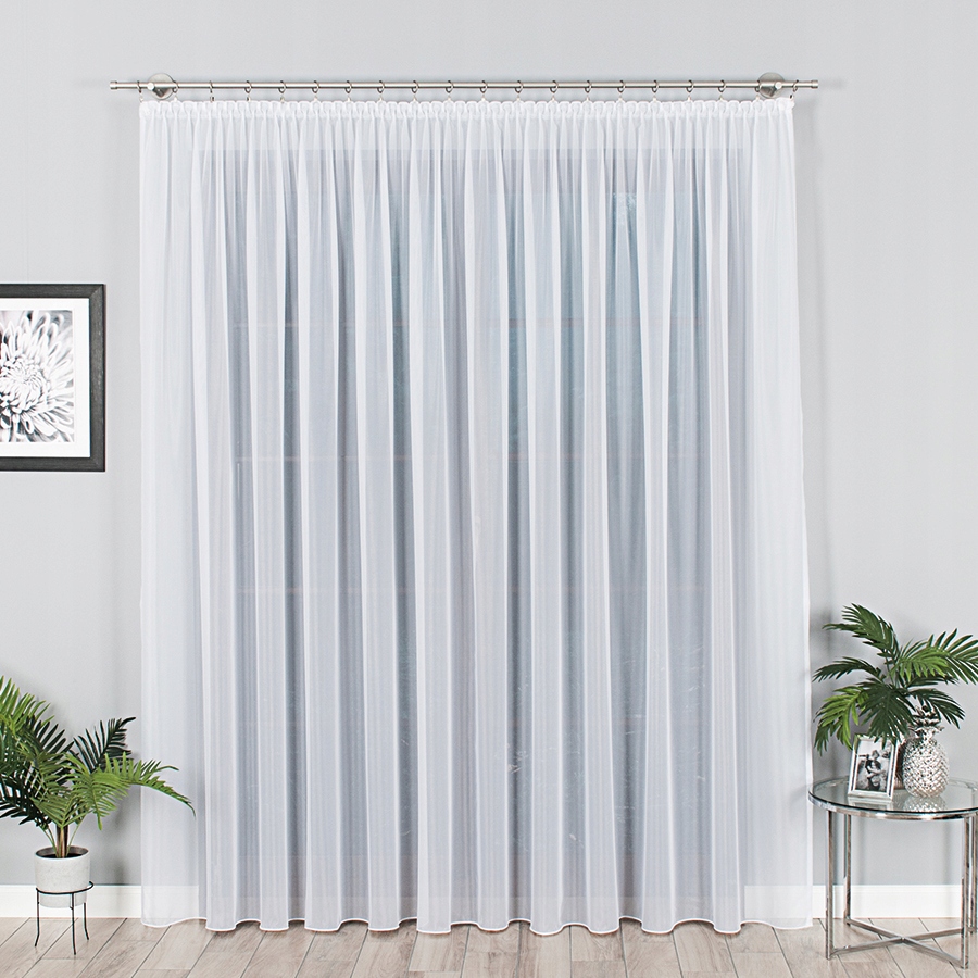 FIRANKA WOAL ZASŁONY TAŚMA ŻABKI 400x250cm Wzór gładki