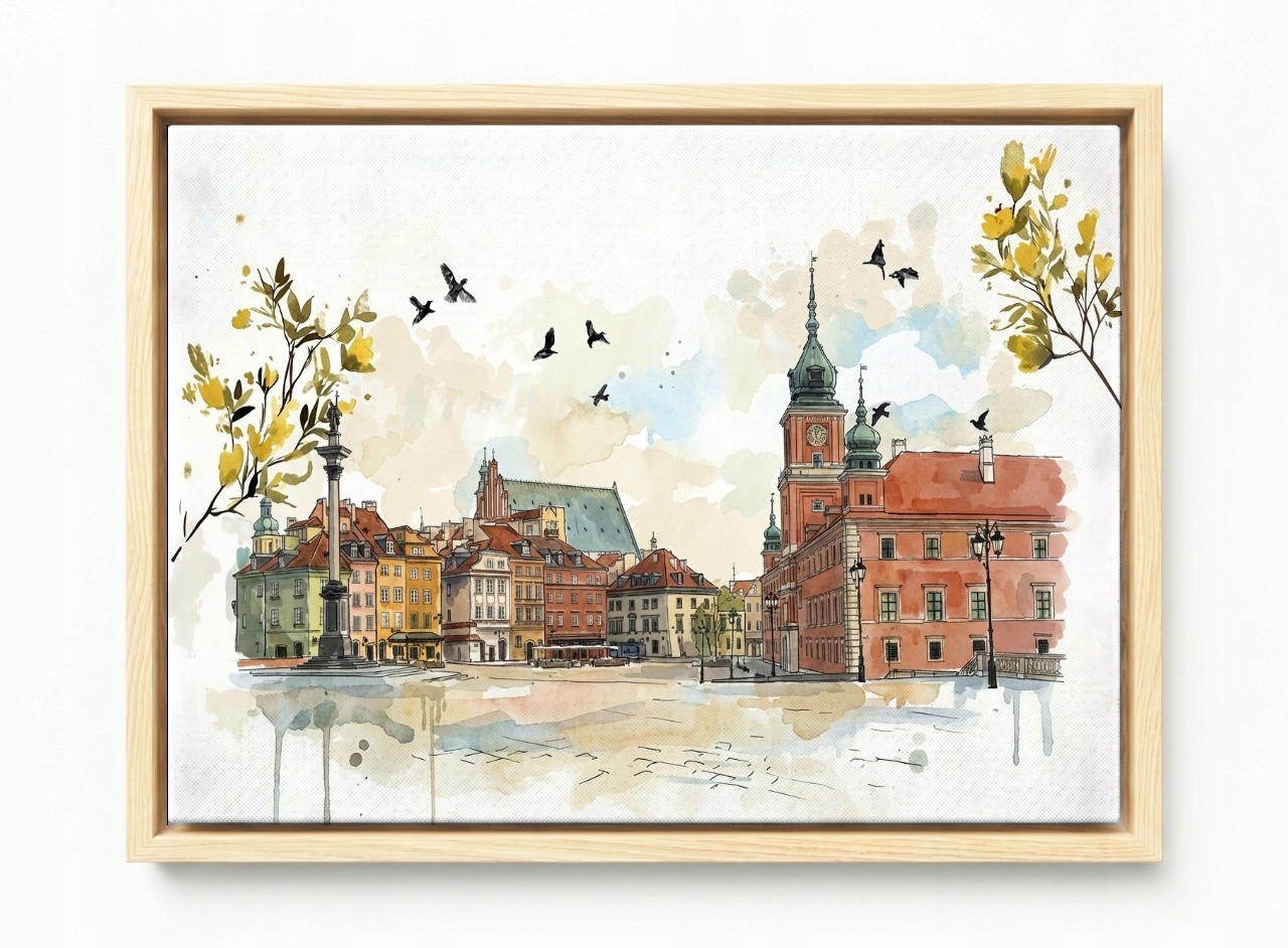 Obraz Rám American Box Varšava Starý Zámek Sloup Zygmunta 60x40