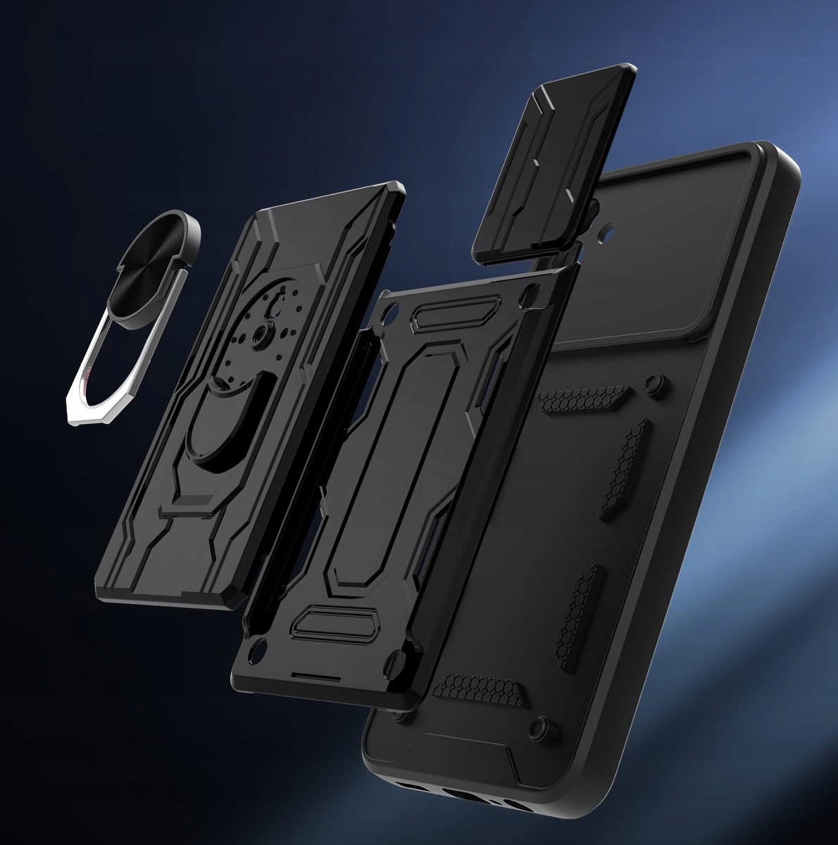 ETUI PANCERNE CASE OBUDOWA RING do XIAOMI REDMI NOTE 13 PRO 5G / POCO X6 5G Typ plecki