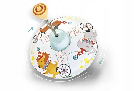 BĄCZEK WIRUJĄCY KLASYCZNY DLA DZIECI EDUKACYJNY zabawka kolorowy metalowy Bohater brak