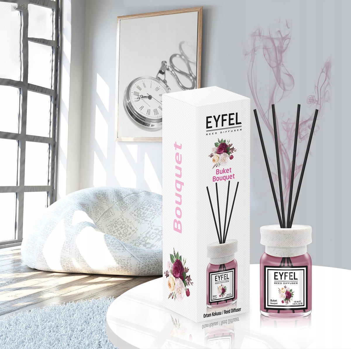 BUKIET KWIATÓW EYFEL - ZAPACH Z PATYCZKAMI 120ml EAN (GTIN) 8681301037333