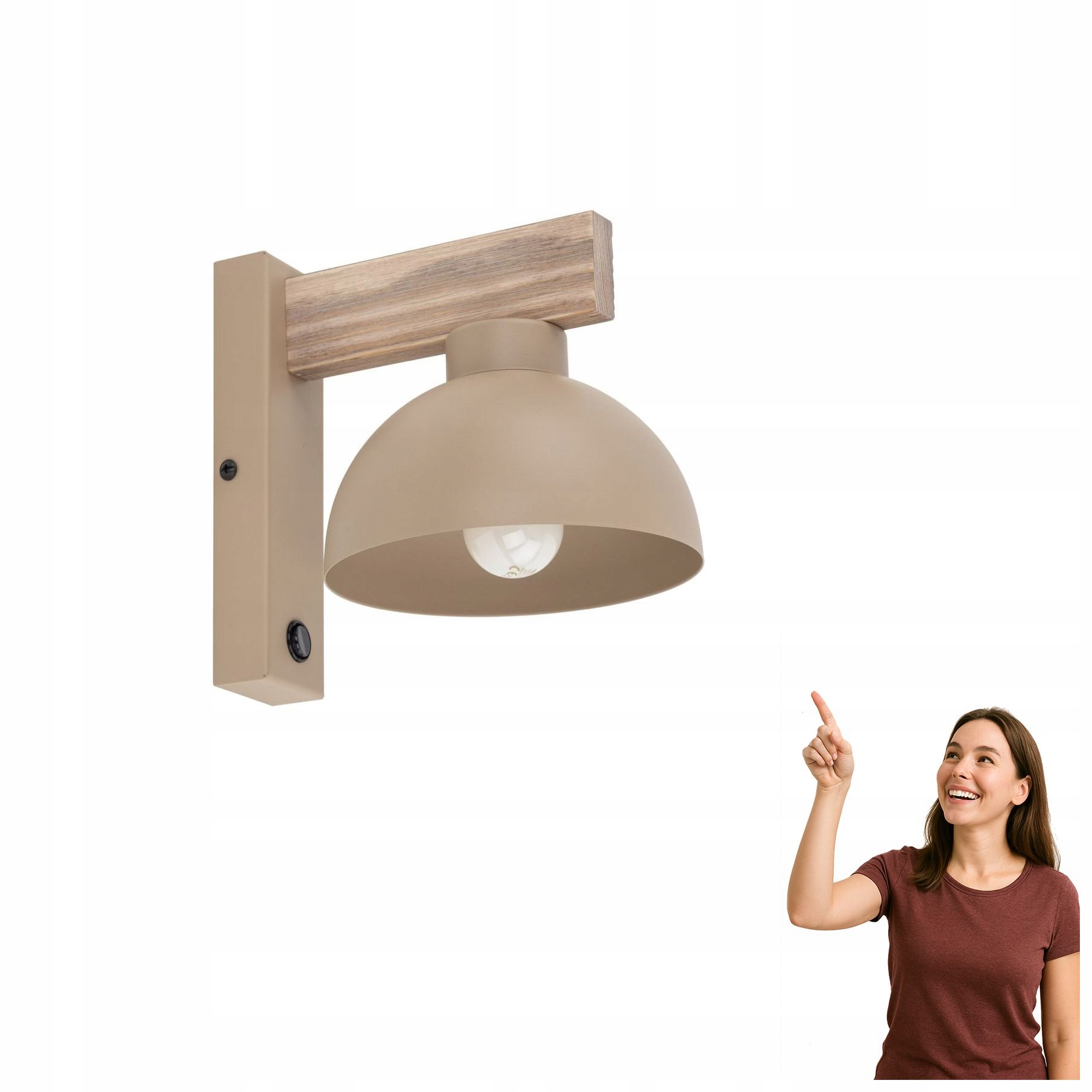 Nástenné svietidlo s vypínačom Oslo Sabia 11009 Tk Lighting