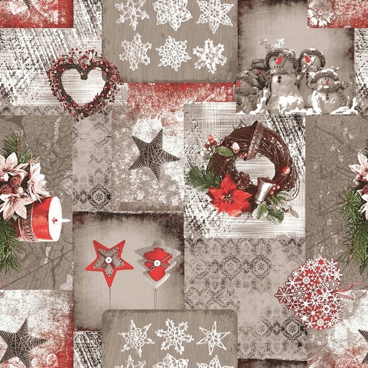 CERATA ŚWIĄTECZNA OBRUS ŚWIĘTA BOŻE NARODZENIE GRUBA KOŁO 120 cm Typ obrus