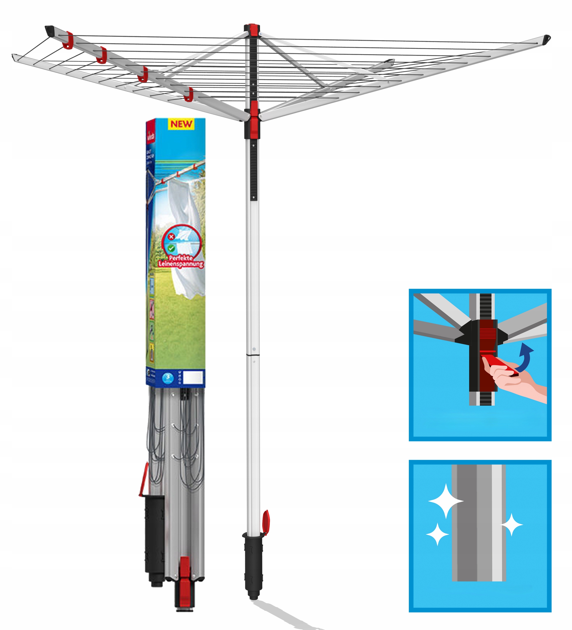 Suszarka Ogrodowa Vileda Sun Lift Compact 40 Duża Składana Na Pranie