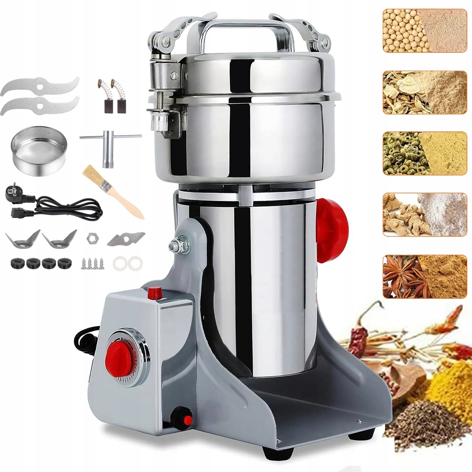 Komerční mlýnek na koření Elektrický mlýnek na obilí Mlýnek