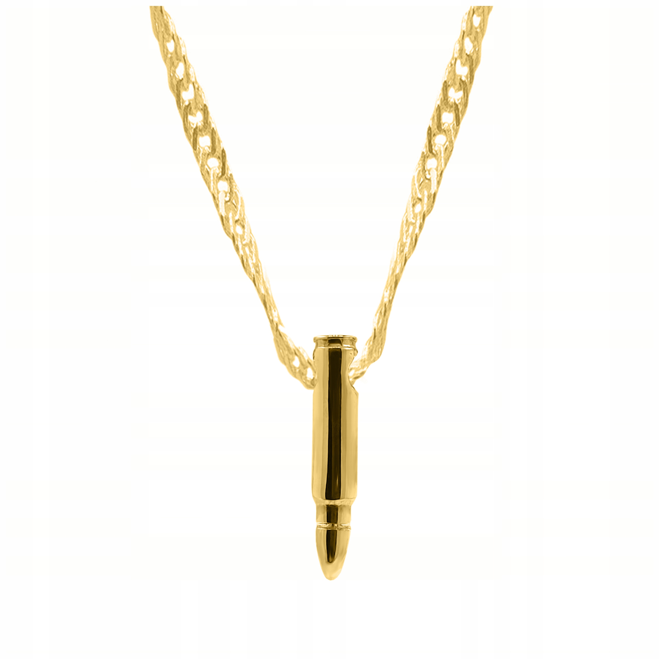 Zlatý náhrdelník s nábojovou střelou Nábojová střela Stříbro 925