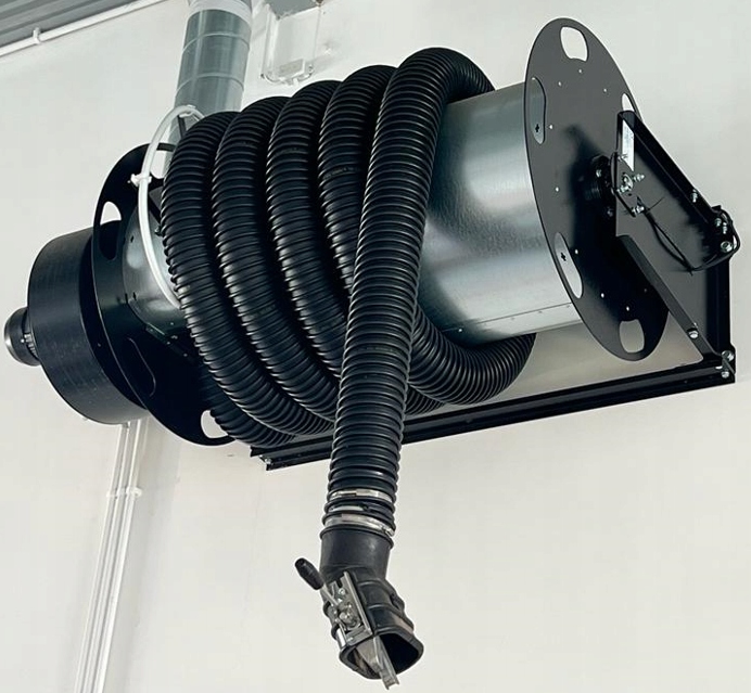 BĘBNOWY ODSYSACZ WYCIĄG SPALIN ELEKTRYCZNE ZWJADŁO 100MM 10M OSOBOWE BUS