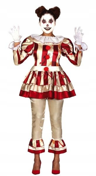 Kostým Vražedná Šílená Paní Klaun Halloween S