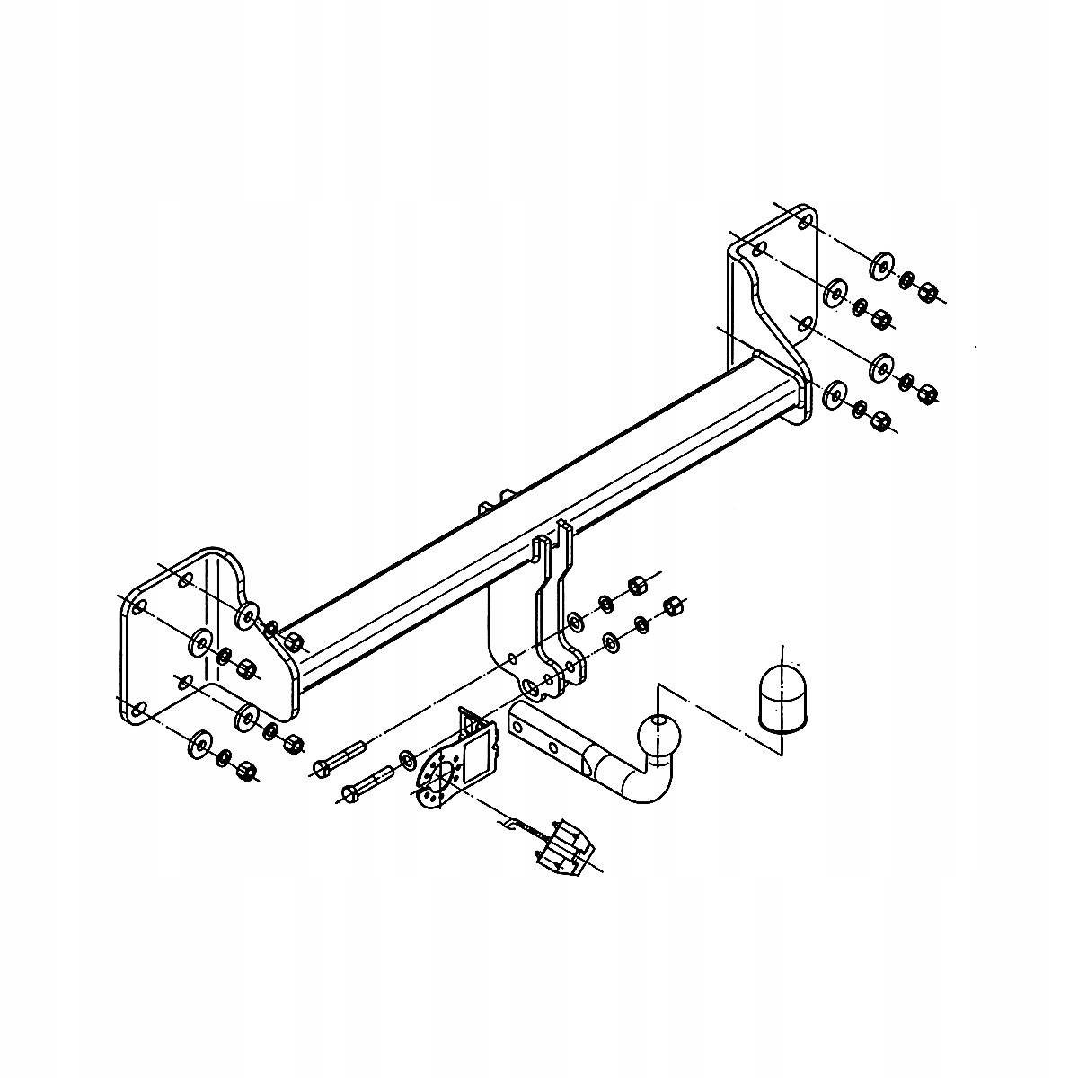 Hak holowniczy do BMW X5 F15 SUV 13-18 MODUŁ WIĄZKA 13 PIN GRATIS Nowy Producent Steinhof