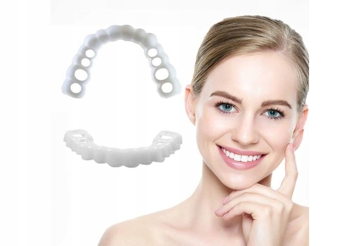 2x SZTUCZNE ZĘBY TYMCZASOWE NAKŁADKI GÓRNA DOLNA