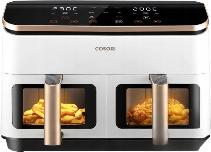 Cosori CAF-R904 Airfryer 2 zásuvky 8,5 l 1750 W bílá