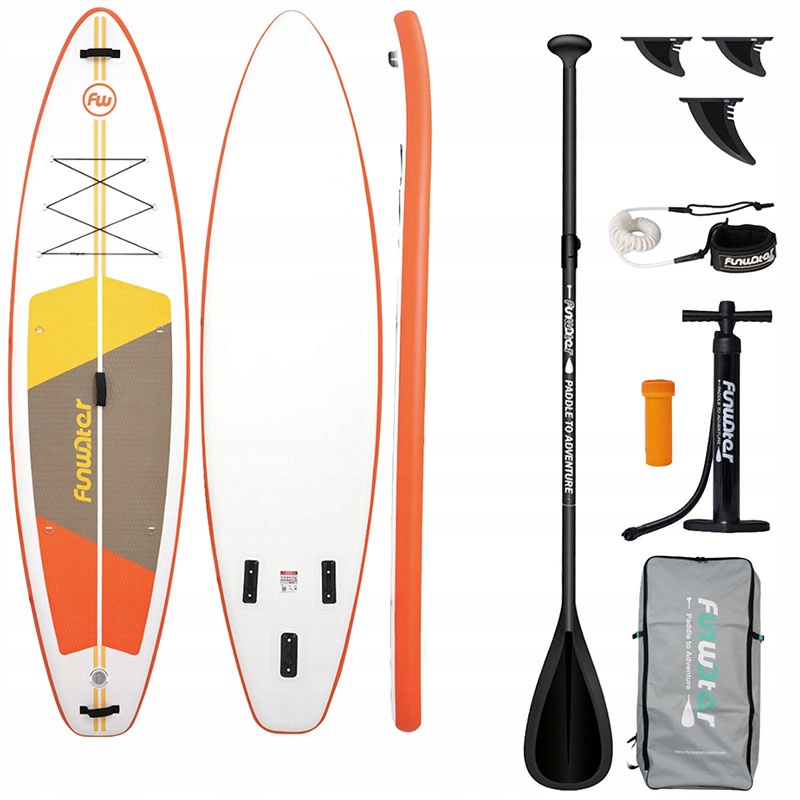 Deska do pływania Sup FunWater SUPFW69B 3,35m (pomarańczowo-biała)