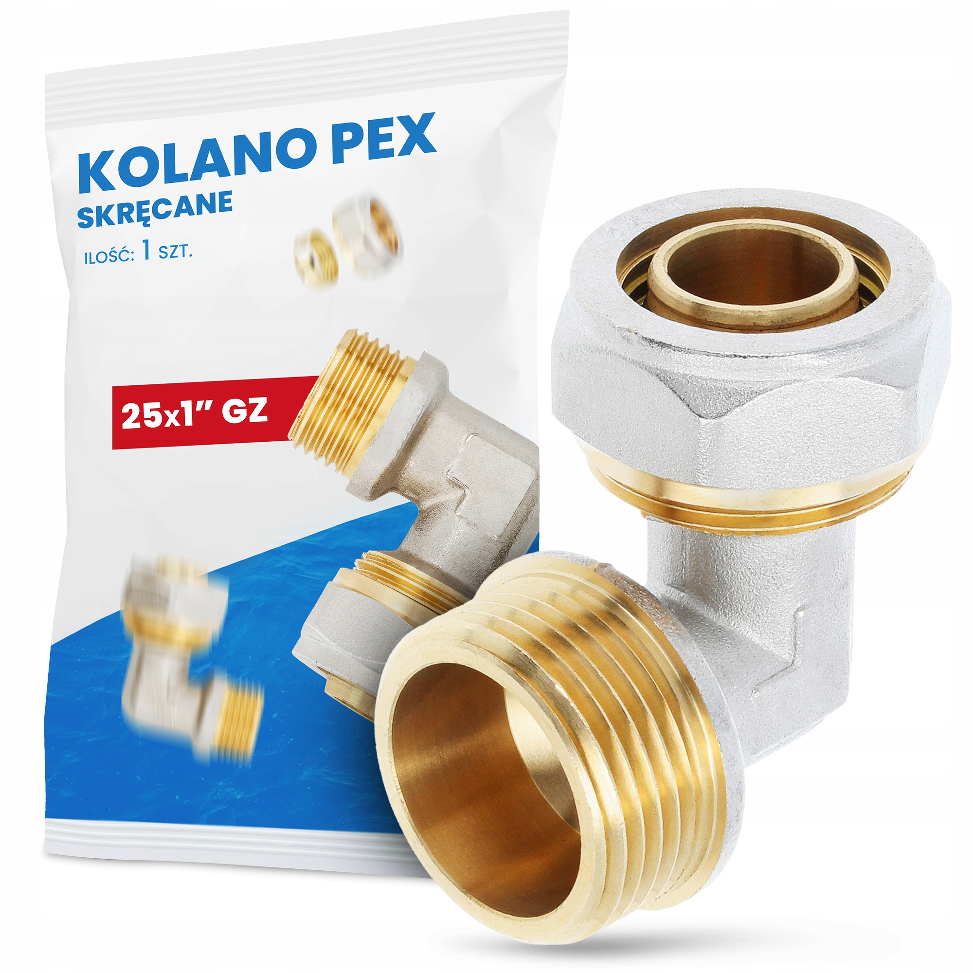 

Kolano Skręcane Rur Pex Alupex Złączka 25x1'' Gz