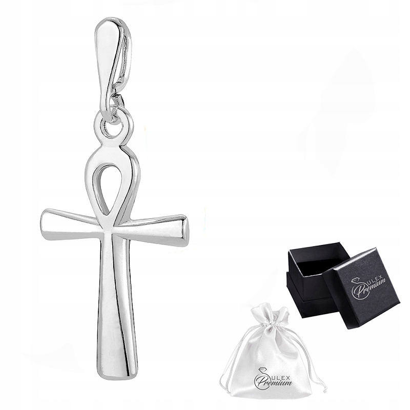 Křížek leštěný stříbro ryzost 925 Egyptský kříž Crux Ansata Kříž s ručkou