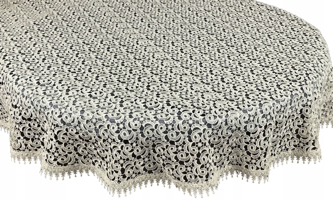 Obrus Z Gipiury 130x170 Dekoračný Krém Na Stôl