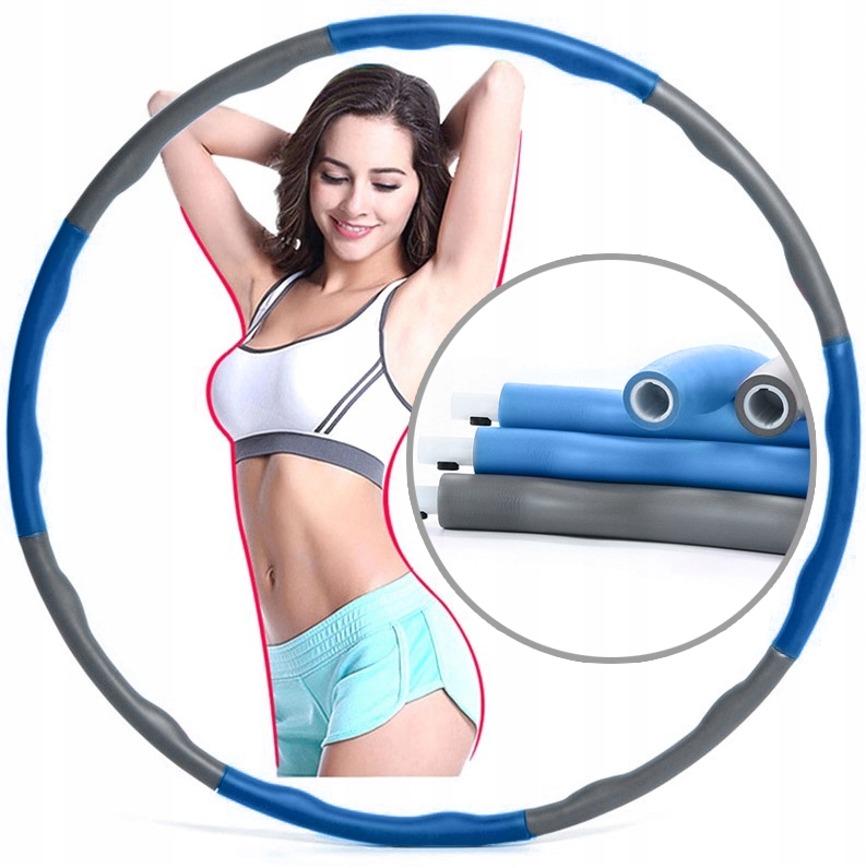 CIĘŻKIE HULA HOP PIANKOWE Z OBCIĄŻENIEM ODCHUDZAJĄCE KOŁO SKŁADANE FITNESS