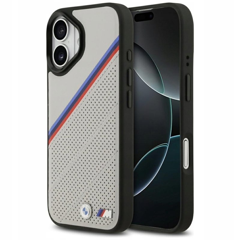 Bmw M Tricolor Metal Logo MagSafe – Pouzdro pro iPhone 17 (šedé)