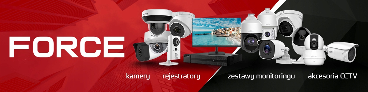 FORCE 2x Kamera IP 4MPx IP-V-4025D Kamera do monitoringu PoE, 2K 2560x1440p Model V-4025