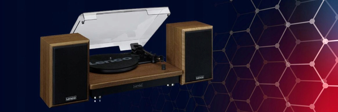 Gramofon Hi-Fi Lenco LS-100 Bluetooth AUX DREWNO Napęd paskowy