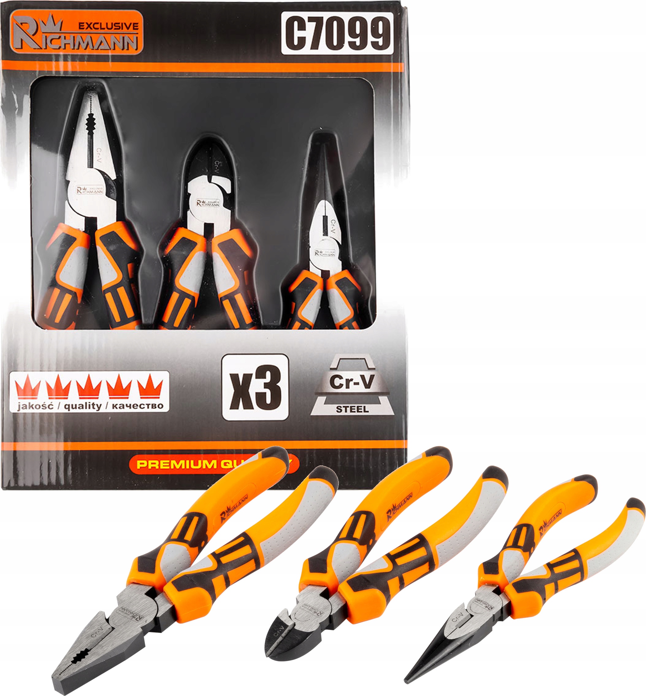 Sada Kleští Industry 3 Prvky Richmann C7099