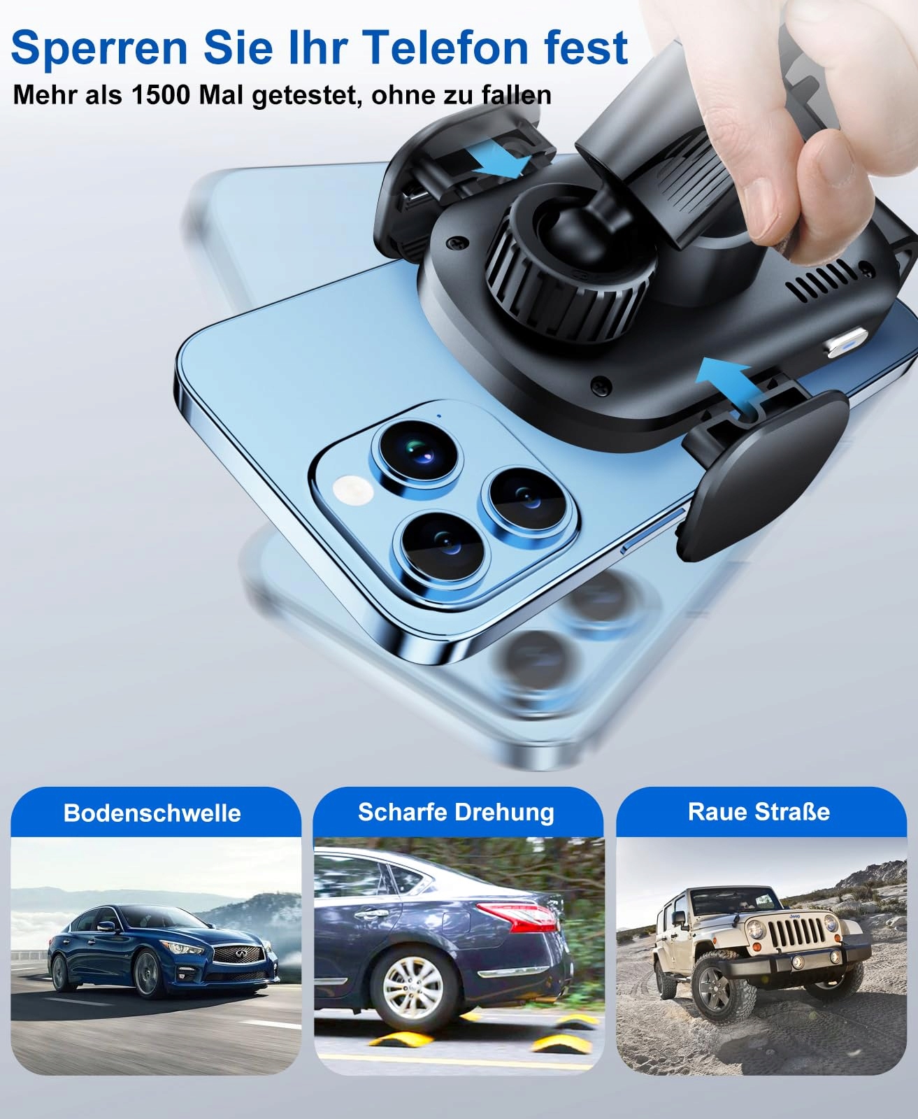 BEEASY Szybka Ładowarka Bezprzewodowa 15W Uchwyt Samochodowy Qi — miniatura 5